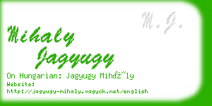 mihaly jagyugy business card